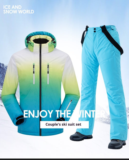 Chaqueta de Esquí Impermeable Acolchada para Hombre y Mujer - Image 8