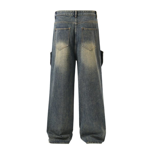 Jeans Rectos Holgados Estilo Retro para Hombre