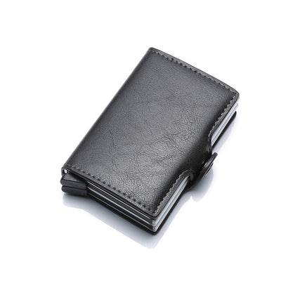 Cartera Minimalista de Cuero y Metal para Tarjetas Bancarias - Image 3