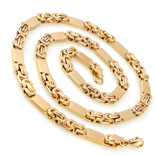 Conjunto de Collar y Pulsera de Acero Titanio Dorado - Image 4