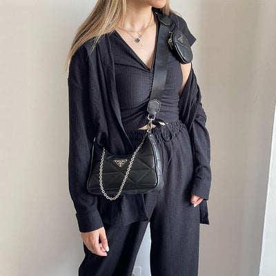 Conjunto Casual Versátil: Camisa Larga y Playera Corta con Cordón Ajustable - Image 11