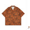 Camisa Suelta Estampado Leopardo Hawaiano Manga Corta Hombre
