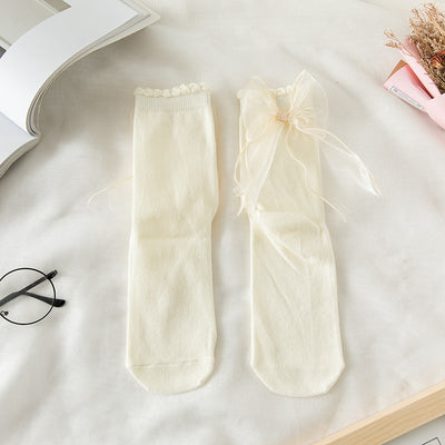 Calcetines Soft Girl de Satén y Encaje Lolita - Image 2