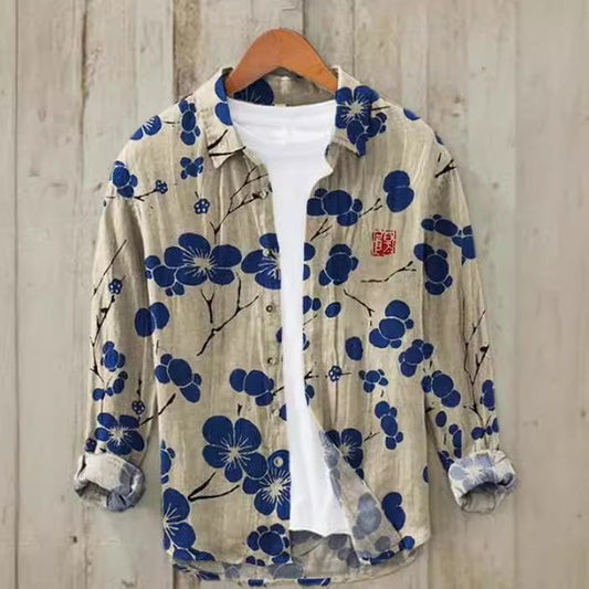Camisa Hawaiana Estampada Casual para Hombre