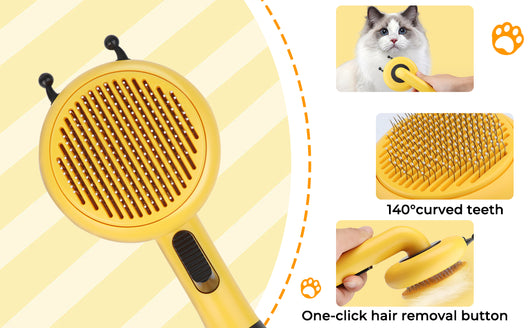 Cepillo Deslanador para Gatos en Forma de Abeja - Limpieza Automática y Masaje Suave - Image 10