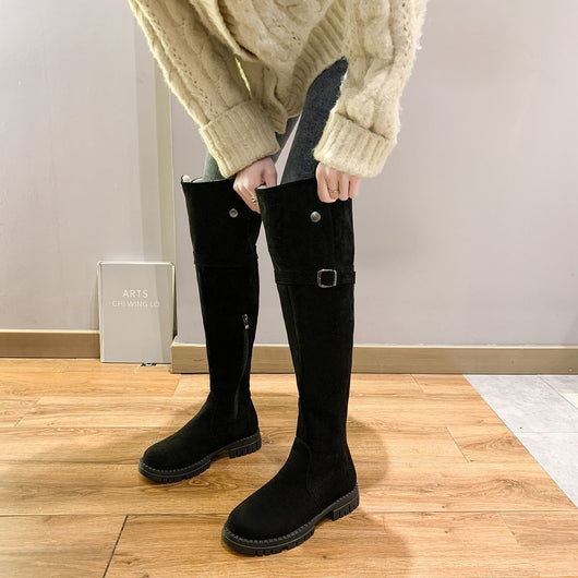 Botas de Nieve Over-the-Knee con Tacón Grueso y Forro Polar - Image 5