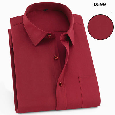 Camisa de Trabajo Manga Corta Hombre Color Sólido - Comodidad y Durabilidad - Image 11