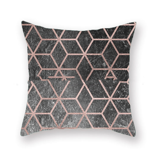 Funda de Almohada Geométrica de Felpa para Sofá Sala de Estar - Image 2