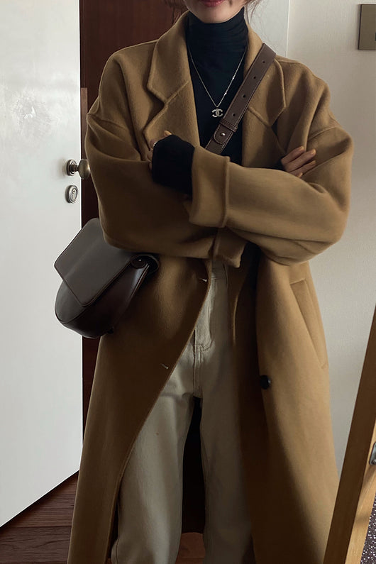 Abrigo de Cachemira de Largo Medio para Mujer - Diseño Casual y Abrigador - Image 5