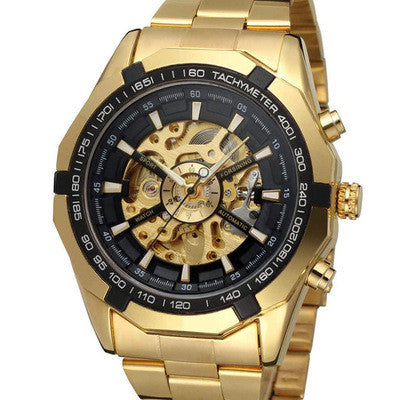 Reloj Automático de Lujo para Hombre en Oro - Elegancia Mecánica Casual - Image 5