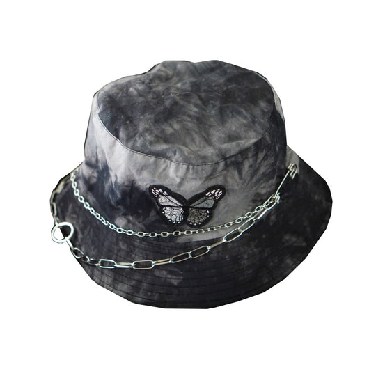 Gorro Pescador Tie-Dye Mariposa Negra con Cadena - Image 2
