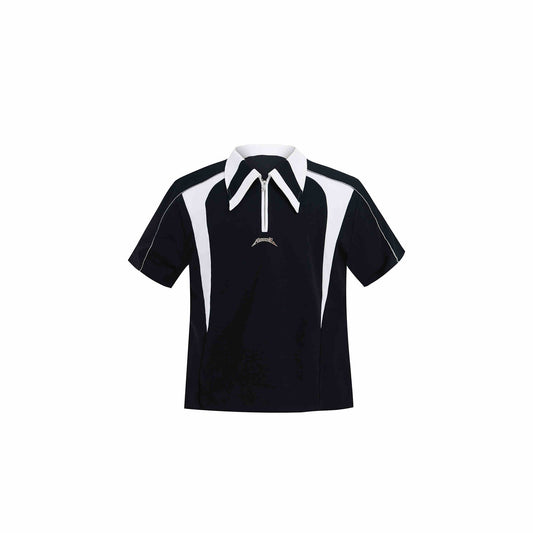 Blusa Oversize con Hombros Acolchados y Contraste de Colores - Image 2
