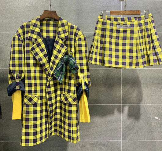 Traje Universitario a Cuadros - Estilo Preppy Moderno - Image 9