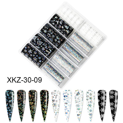 Láminas de Transferencia para Uñas con Diseños de Estrellas y Mariposas Láser - Image 19