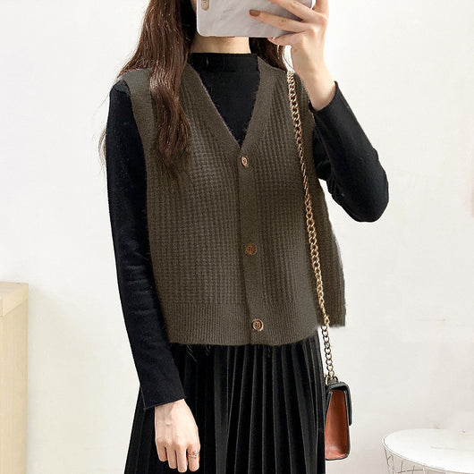 Chaleco Cardigan Tejido Suelto sin Mangas para Mujer - Image 34