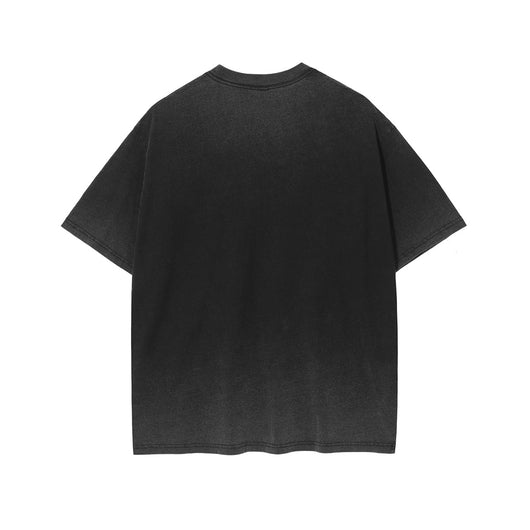 Camiseta Hip Hop Estilo Europeo Degradado Desgastado Retro Oversize - Image 10