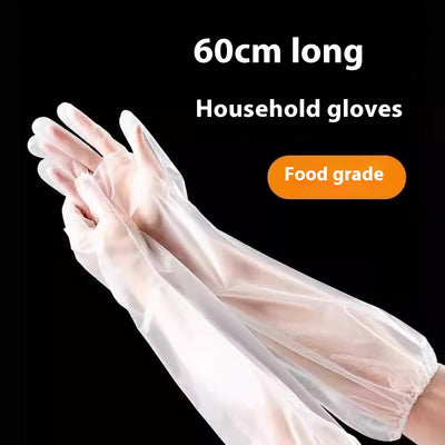 Guantes Desechables Extendidos Impermeables para Cocina y Limpieza