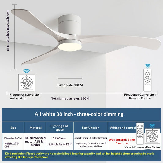 Ventilador de Techo con Luz Integrada Moderno y Minimalista - Image 2