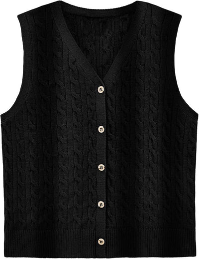 Chaleco Tejido Retorcido para Mujer - Estilo Europeo y Americano - Image 25