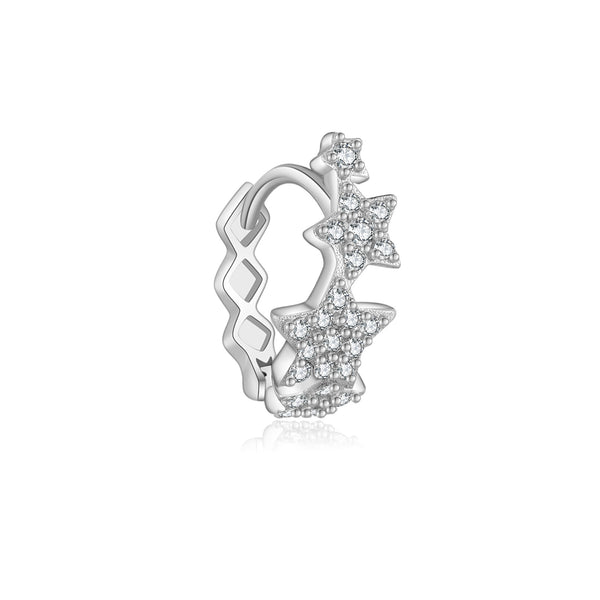 Aretes Estrella de Cinco Puntas en Plata 925 con Circón - Image 6