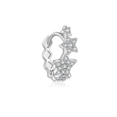 Aretes Estrella de Cinco Puntas en Plata 925 con Circón - Image 6