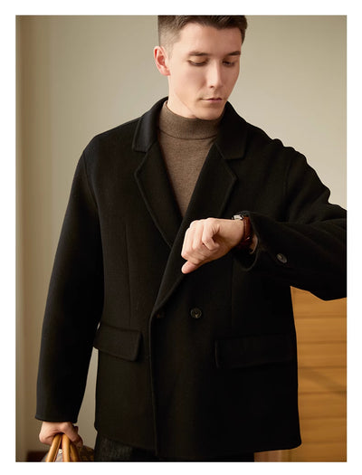 Abrigo de Lana Reversible para Hombre - Elegancia Ejecutiva - Image 15