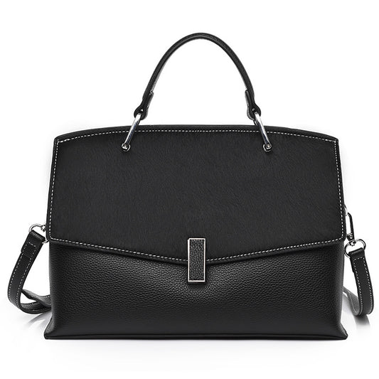Bolsa de Cuero Genuino para Mujer - Cartera Elegante de Gran Capacidad
