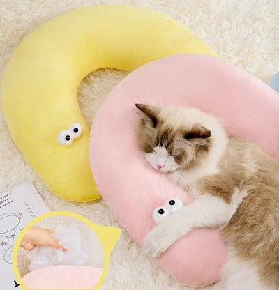Almohada de Soporte Cervical Forma de Ojo de Gato para Mascotas - Cama Cómoda para Perros y Gatos - Image 12