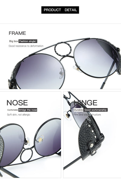 Gafas de Sol Redondas con Remaches Metálicos - Image 13