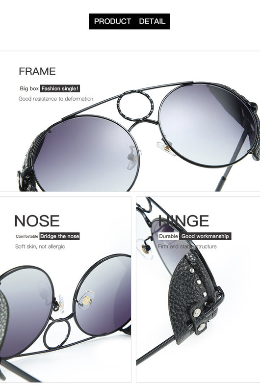 Gafas de Sol Redondas con Remaches Metálicos - Image 13