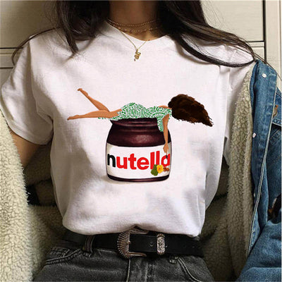 Playera Manga Corta Estampado Cacahuate Kawaii para Mujer - Image 4