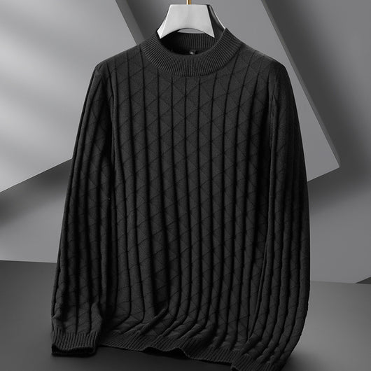 Suéter Tejido Oversize para Hombre Talla Grande Cuello Redondo - Image 6