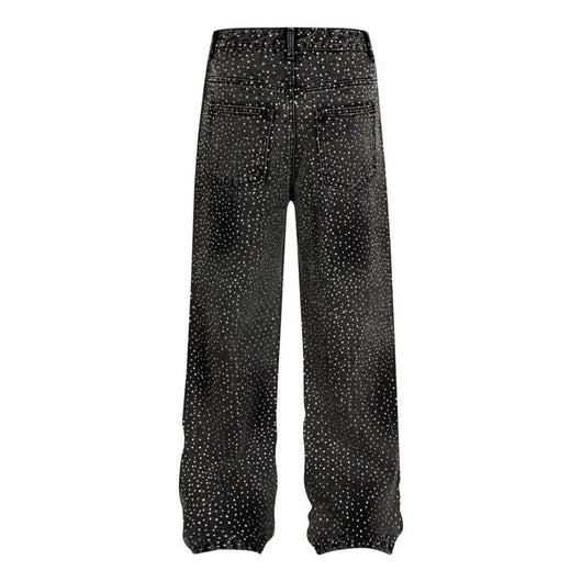 Pantalones Jeans Rectos Anchos con Detalles de Strass - Diseño Casual Moderno - Image 59