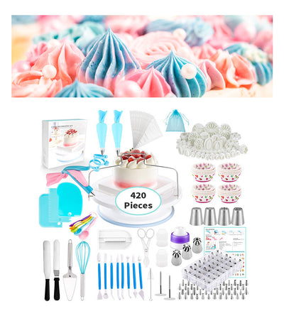 Set Profesional de 420 Piezas para Decoración de Pasteles - Image 8