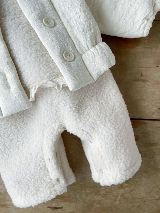 Mameluco Infantil Estilo Vaquero Forrado en Lana Merino con Bolsillos Grandes - Image 11