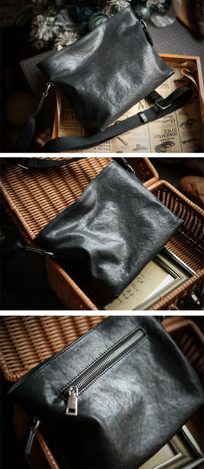 Bolso de Hombro de Cuero con Cierre Horizontal - Image 10