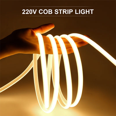 Cinta LED COB 220V Exterior Resistente al Agua para Decoración