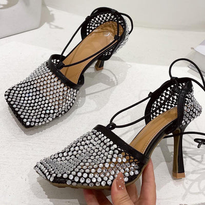 Sandalias Elegantes con Tira Cruzada y Tacón Alto Slim para Mujer - Image 3