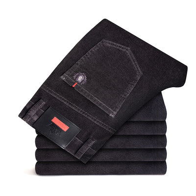 Pantalones Rectos de Felpa para Hombre - Abrigo Otoñal Plus - Image 5