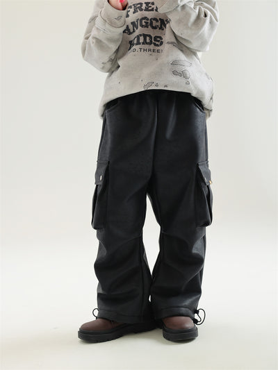 Pantalones de Trabajo en Cuero con Forro Polar para Niño - Image 18