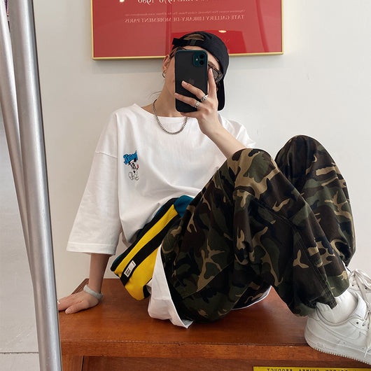 Pantalones de Trabajo Camuflaje Mujer Corte Recto Holgado - Image 18