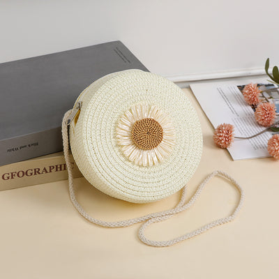 Bolsa Crossbody de Rafia Tejida Estilo Pastoral para Móvil - Image 6
