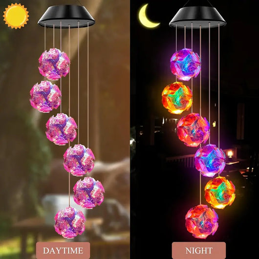 Lámpara Solar Colgante con Cambio de Colores y Efecto Luminoso - Image 6