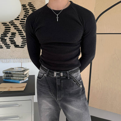Camiseta Manga Larga Cuello Redondo Ajustada - Base Layer Otoño Hombre - Image 4