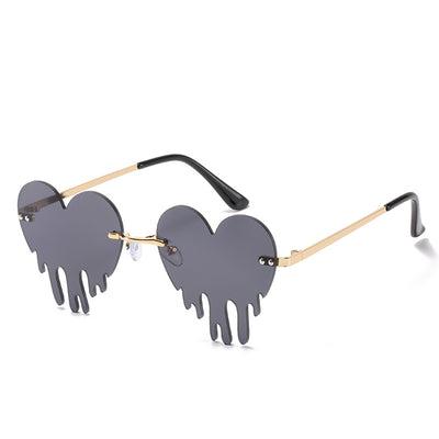 Gafas de Sol Rimless Lágrimas de Amor - Estilo Personalidad Mujer - Image 7