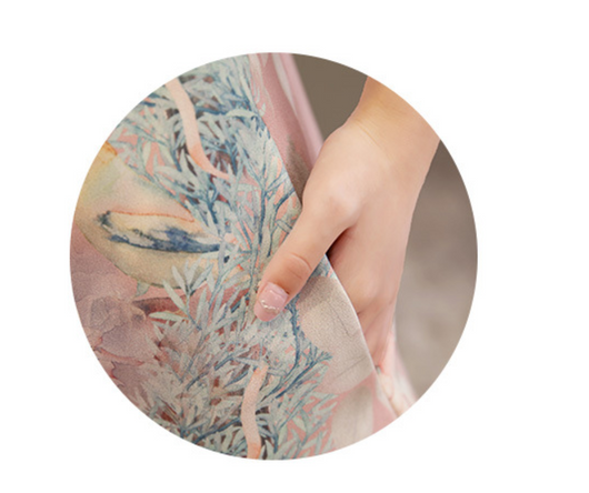 Vestido Cheongsam Elegante Mediano con Gamuza y Detalles Aodai - Image 9