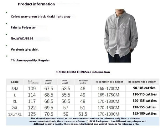 Camisa Overol Manga Larga con Diseño Moderno para Hombre - Image 10