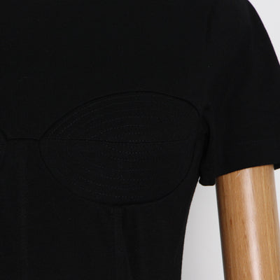 Blusa Francesa de Pedrería con Corte Tridimensional, Ajustada y Manga Corta para Mujer - Image 7