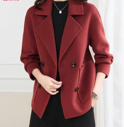 Abrigo de Lana Grueso Casual Corto - Estilo Mamá Versátil - Image 10