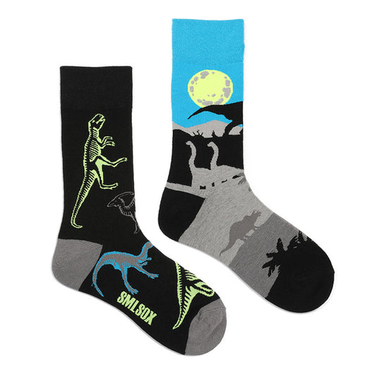 Calcetines Retro Asimétricos para Parejas - Algodón Cómodo Unisex - Image 7